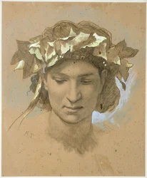 Testa femminile coronata d