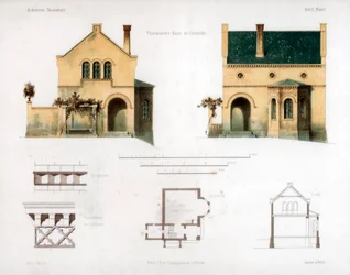 Progetto per una casa a Glienicke, Germania, c1850