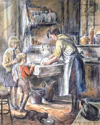 Aiutando con il Lavaggio dei Piatti