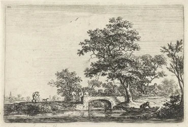 Figure presso un ponte di pietra