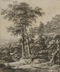 Paesaggio con cacciatrice