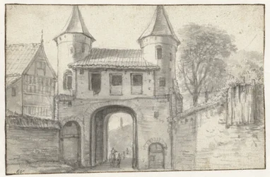 Porta della città di Amburgo (?), vista dall