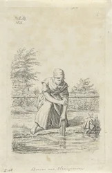 Donna che lava dalla provincia di Hainaut (serie: Contadini e contadine del Regno Unito dei Paesi Bassi)