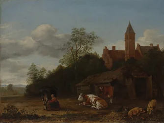Scena di cortile, ca. 1650-55