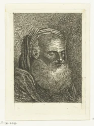 Busto di un vecchio con barba bianca