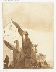 Casa con carriola davanti alla porta