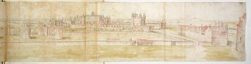 Hampton Court Palace dal nord, c.1544