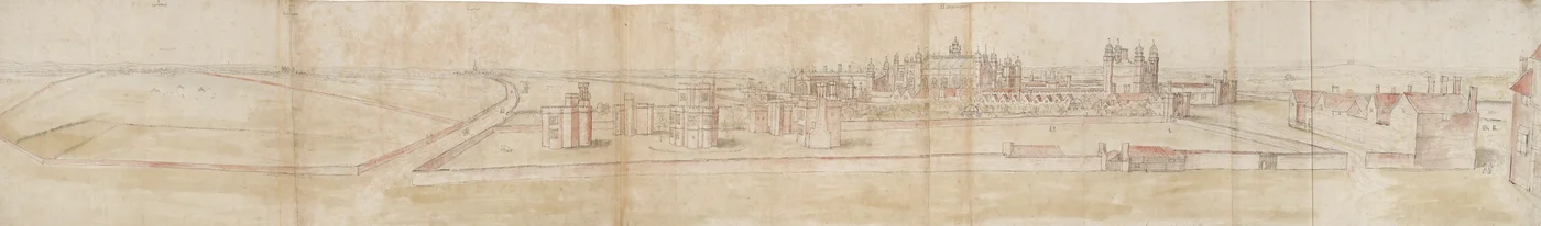 Palazzo di Hampton Court dal Nord, c. 1550-1560