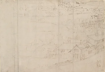 Panorama di Londra visto da Southwark: Bankside, 1554