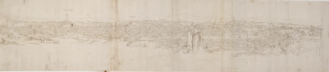 Veduta panoramica di Roma dal Monte Gianicolo, c1550