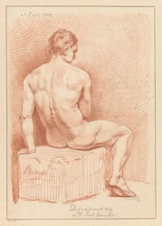 Nudo maschile seduto, visto da dietro (3º premio 1769)