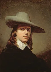 Autoritratto con cappello a tesa larga, 1848