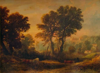 Castello di Dunster: Tramonto, c1850, 1935