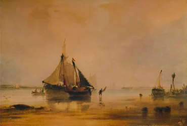 Navi a riva vicino a Southampton, c1831, 1935