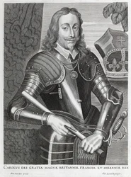 Carolus dei Gratia Magnae Britanniae, Franciae et Hiberniae (incisione a linee)