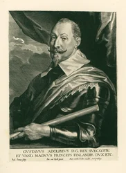 Gustavo Adolfo, re di Svezia (incisione)