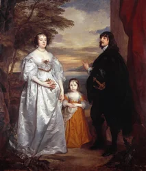 Ritratto di gruppo di James Stanley, Lord Strange (1607-1651), Charlotte de La Trémoille (1599-1664) e Lady Henrietta Maria Stanley (1630-1685)
