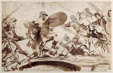 Orazio Coclite che difende il ponte sul Tevere