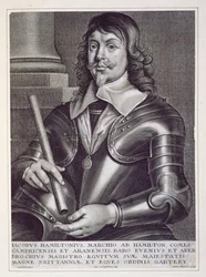 Ritratto di James Hamilton, 1° Duca di Hamilton, inciso da Joannes Meyssens
