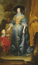 Regina Enrichetta Maria e il suo nano Sir Jeffrey Hudson, c.1633