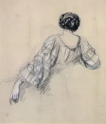 Retro di una giovane donna (studio per 