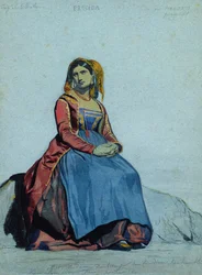 Donna di Procida, seduta