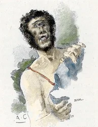 Odissea di Omero: Il Ciclope Polifemo, illustrazione di Antoine Calbet (1860-1944) per l