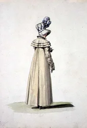 Donna elegante con cappello, illustrazione da 