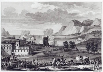 Liberazione della Corsica, 20 ottobre 1796, inciso da Jean Duplessi-Bertaux (1747-1819)