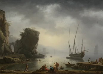 Scena costiera mediterranea, 1746