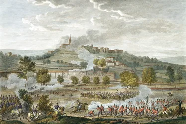 La Battaglia di Montebello e Casteggio, 20 Pratile, Anno 8 (9 giugno 1800) inciso da Jean Duplessi-Bertaux (1747-1819)