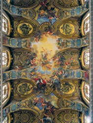 Affreschi della volta della cappella reale decorata da Antoine Coypel, de La Fosse e Jouvenet