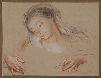 Studio per una Madonna. Testa e due mani