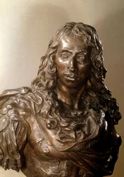Busto in bronzo di Luigi II di Borbone, Principe di Condé noto come il Gran Condé (1621-1686). Scultura di Antoine Coysevox (1640-1720) XVII secolo