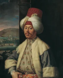 Ritratto di un europeo in costume turco