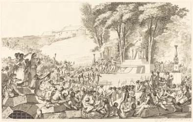 La Fontana della Rigenerazione sui resti della Bastiglia, 10 aprile 1793