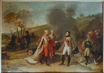 Colloquio tra Francesco II e Napoleone I dopo la battaglia di Austerlitz ...