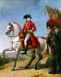 Napoleone Bonaparte, Primo Console, rivede le sue truppe dopo la battaglia di Marengo