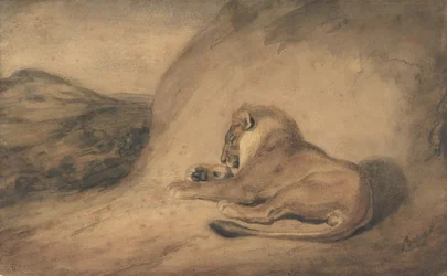Leone a riposo, 1810-75