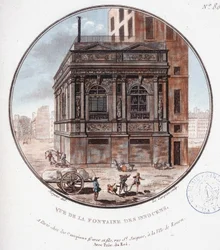 Veduta della fontana degli Innocenti. In vedute pittoresche dei principali edifici di Parigi di Sergeant