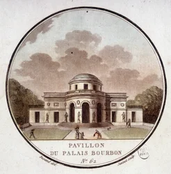 Padiglione del Palais Bourbon, Parigi. In vedute pittoresche dei principali edifici di Parigi di Sergeant