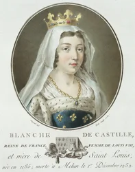 Ritratto di Bianca di Castiglia (1185-1252) inciso da Ride, 1787