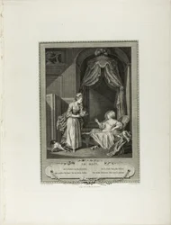 Il bagno, da Monument du Costume Physique et Moral de la fin du Dix-huitième siècle