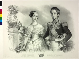 Infanta di Spagna con suo marito Antoine d