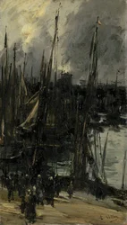 Veduta del porto di Dunkerque (o Dieppe?)