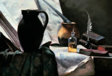 Natura morta con teschio (dettaglio), XIX secolo