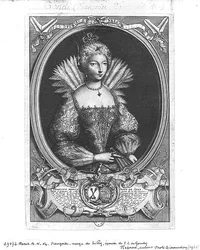 Françoise-Marguerite de Silly (1584-1626) incisa da Claude Duflos (1665-1727)