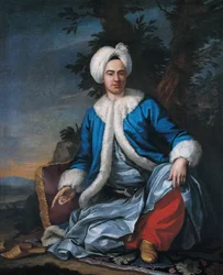 Un europeo in costume turco