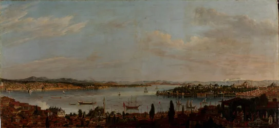 Vista panoramica di Istanbul, seconda metà del XVIII secolo
