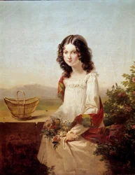 Ritratto di Lise Aubin de Fougerais, dipinto di Hortense Haudebourg Lescot, 1817